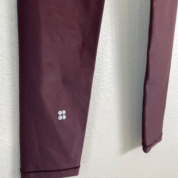 Sweaty Betty Womens XS 7/8 Length Leggings Maroon Activewear - Picture 3 of 7